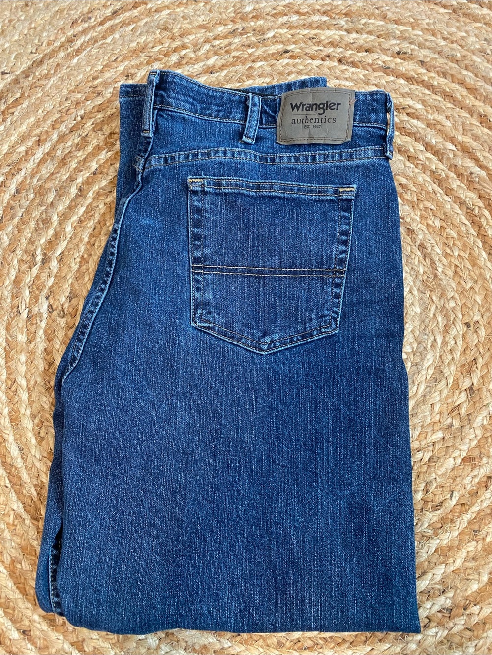 Wrangler Men’s Straight Jeans - Dark Blue 38/29